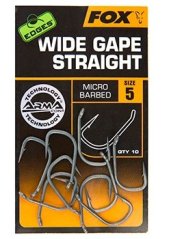 Fox Háčky Edges Wide Gape Straight Hooks size 4