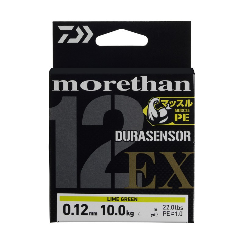 Daiwa Splétaná Šňůra Morethan Durasensosr12 BraidEX +Si3 150 m Lime Green 0,16mm 14kg