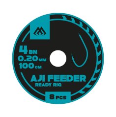 READY RIGS - AJI FEEDER nr 6BN / żyłka: 0.18mm/100cm - 8 pcs.