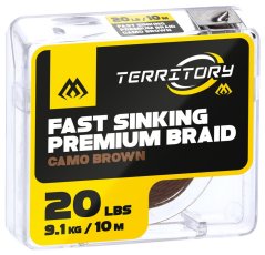PLETENÁ NÁVAZCOVÝ - FAST SINKING PREMIUM BRAID - 20lbs/10m - HNĚDÁ / KAMUFLÁŽ - 1 ks