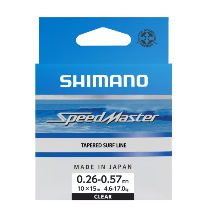 Shimano Line Speedmaster Surf Taper ld 10x15m 0.33-0.57mm Clear