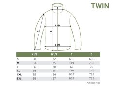 Flísová bunda na zip Delphin TWIN velikost 3XL