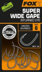 Fox Háčky Edges Armapoint Super Wide Gape Inturned Eye size 4