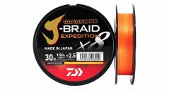 DAIWA splétaná šňůra J-BRAID Expedition X8 150 m, 150 m, 0,13 mm, 9,8 kg