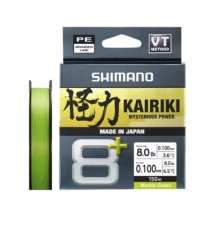 Shimano Line Kairiki 8+ 150m 0.10mm 6.5kg M. Zelená