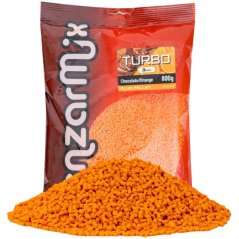 Benzar Mix Fluo Turbo Pelety 800 g 3 mm ČOKOLÁDA POMERANČ