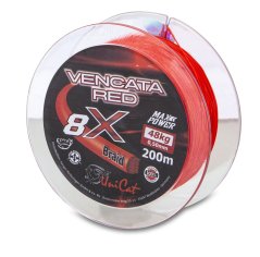 Uni Cat šňůra 8 X Vencata Red 0,50mm, 200m, 48 kg