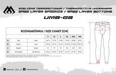 TERMOPRÁDLO - BASE LAYER KALHOTY - velikost XL