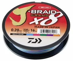 Pletená Šňůra Daiwa J-Braid Grand X8 Multi-Color 300m 0,28mm-26,5g