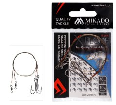 Mikado OCELOVÉ LANKO - BAL.2KS - ZBROJENÉ TROJHÁČKEM 40cm/10kg - HNĚDÁ - 2 ks