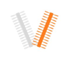 Nekonečná zarážka Delphin Q-STOP / transparentní + oranžová