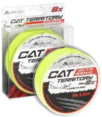 Mikado PLETENÁ ŠŇŮRA - CAT TERRITORY OCTA BRAID - 0.40mm/39.8kg/300m - FLUO/ŽLUTÁ