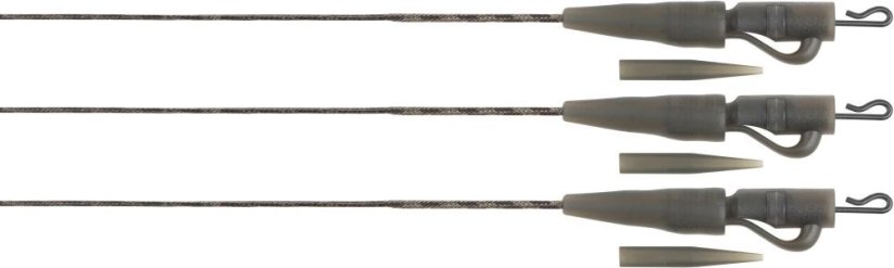 Fox Montáž Edges Naturals Submerge Lead Clip Leaders 75 cm 3 ks