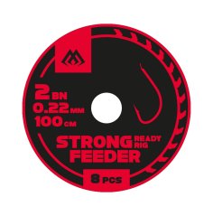 Hotové návazce Mikado - STRONG FEEDER nr 6 BN / vlasec: 0.18mm/80cm - 8 pcs.