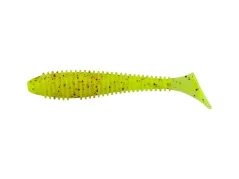 Gumová Nástraha Keitech Swing Impact Fat 3,8" 9,5cm Chartreuse Red Flake PAL01S (6ks)