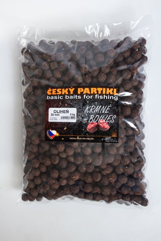 Krmné boilies 5 kg JÁTRA-ČESNEK  20mm ČESKÝ PARTIKL