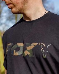 Fox Tričko Black Camo Logo T-Shirt XL