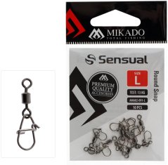 Mikado KARABINA - S OBRATLÍKEM - ROUND SNAP - VEL. XL - 10 ks-16kg