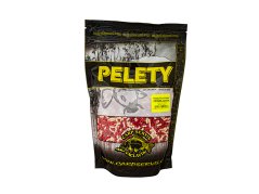 Pelety Fluo Feeder - 700 g/Česnek-Jahoda