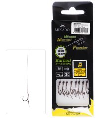MIKADO NÁVAZEC - MF - S JEHLOU - HÁČEK S PROTIHROTEM ČÍSLO 8 DB / PLETENÁ ŠŇŮRA 0.12mm/10cm - 8 ks