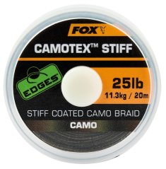 Fox Návazcová Šňůrka Edges Camotex Stiff 20 m 25lb 11,3kg