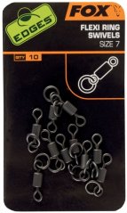 Fox obratlík s kroužkem edges flexi ring swivels 10 ks velikost 10